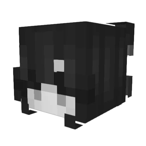 Used Minecraft avatar head, 3D render