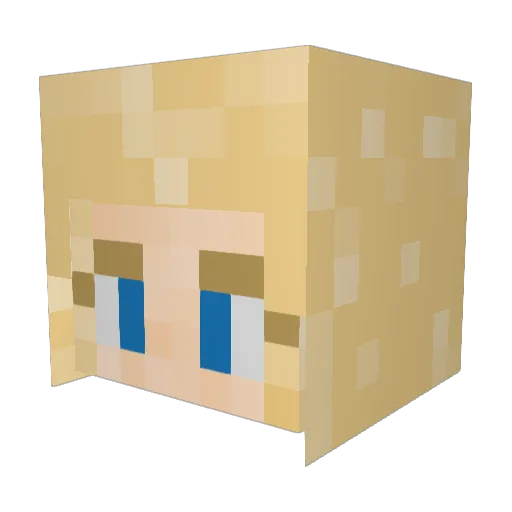 Usedom Minecraft avatar head, 3D render