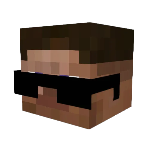 Useless57 Minecraft avatar head, 3D render
