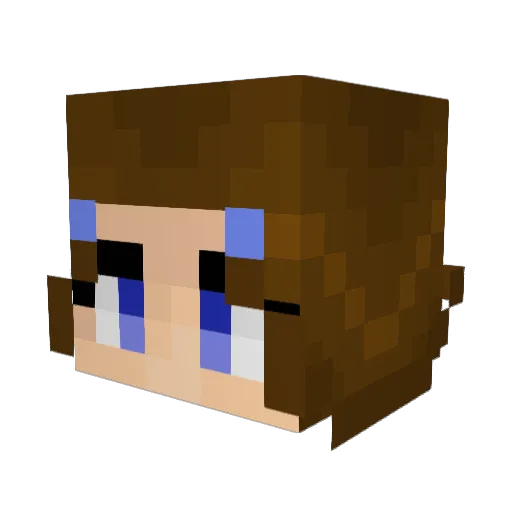 UselessEgirl Minecraft avatar head, 3D render