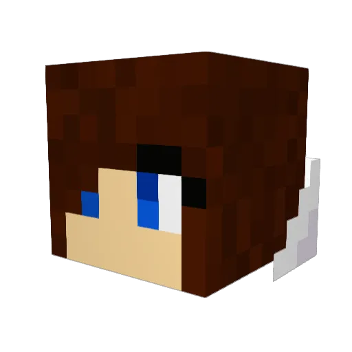UselessLikeAqua Minecraft avatar head, 3D render