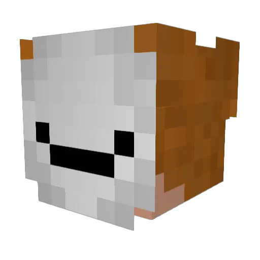 UselessMates Minecraft avatar head, 3D render