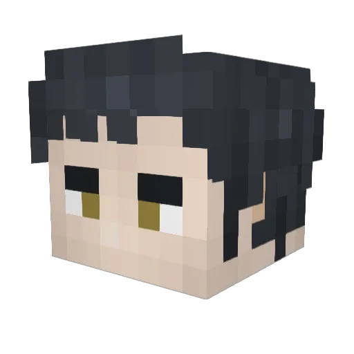Useleze Minecraft avatar head, 3D render