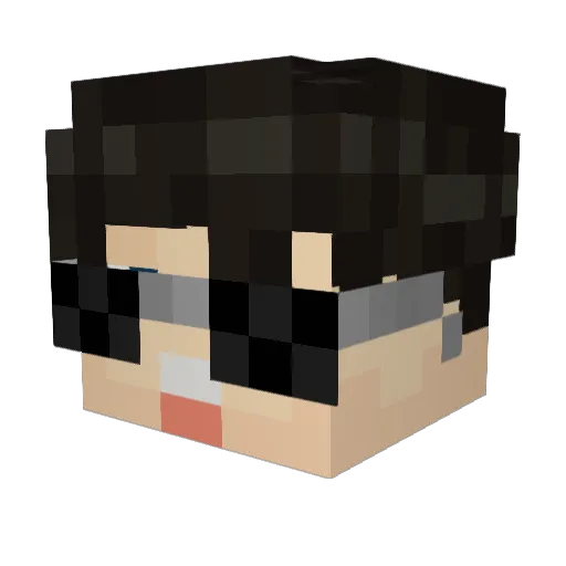 Useluss Minecraft avatar head, 3D render