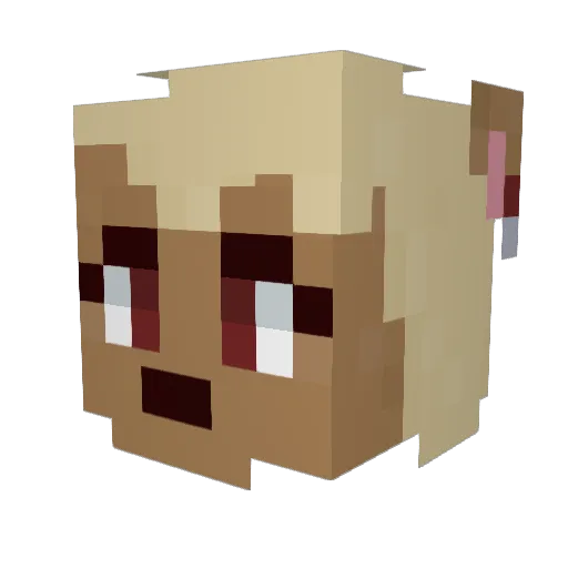 User30000 Minecraft avatar head, 3D render