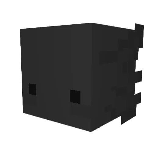 UserBlacklisted Minecraft avatar head, 3D render