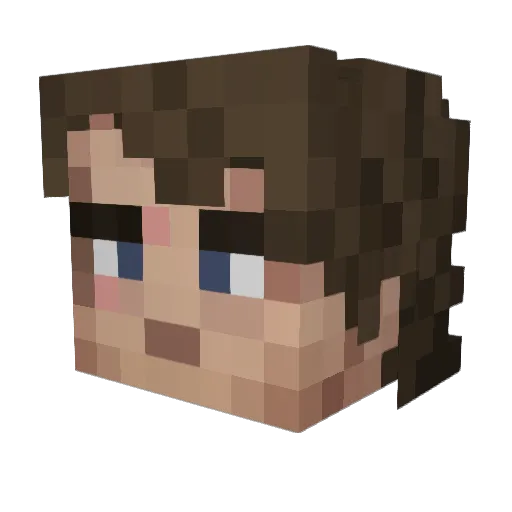 UserCaleb Minecraft avatar head, 3D render