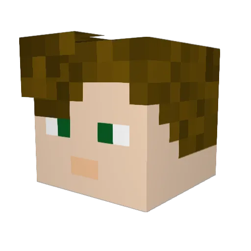 UserDarren Minecraft avatar head, 3D render