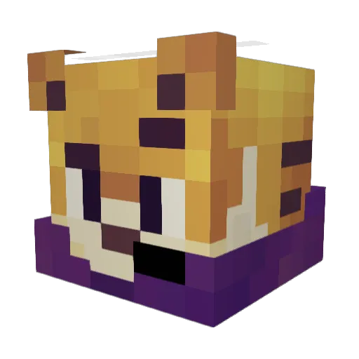 UserLP Minecraft avatar head, 3D render