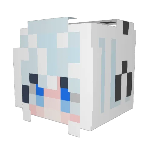 User_Nagisa Minecraft avatar head, 3D render