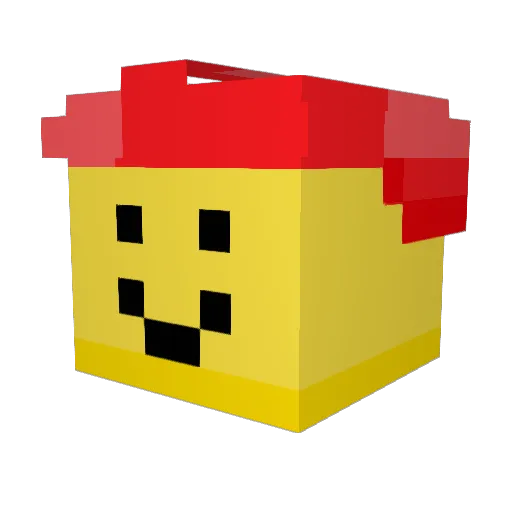 User_Redacted Minecraft avatar head, 3D render