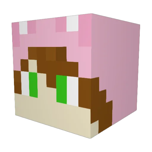 Useralt Minecraft avatar head, 3D render