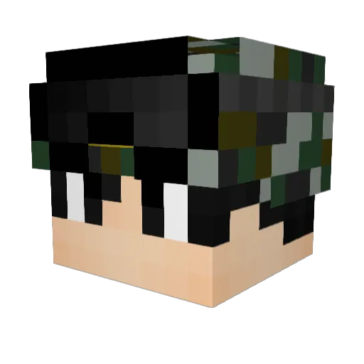 Username48 Minecraft avatar head, 3D render