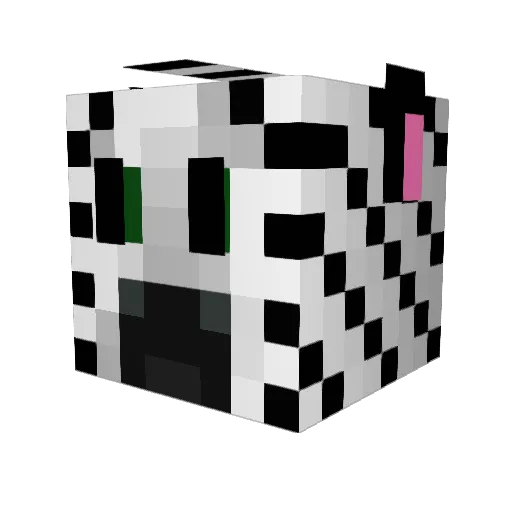 Userpanic Minecraft avatar head, 3D render