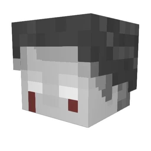 Usgeirn Minecraft avatar head, 3D render