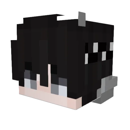 UshiOTora Minecraft avatar head, 3D render