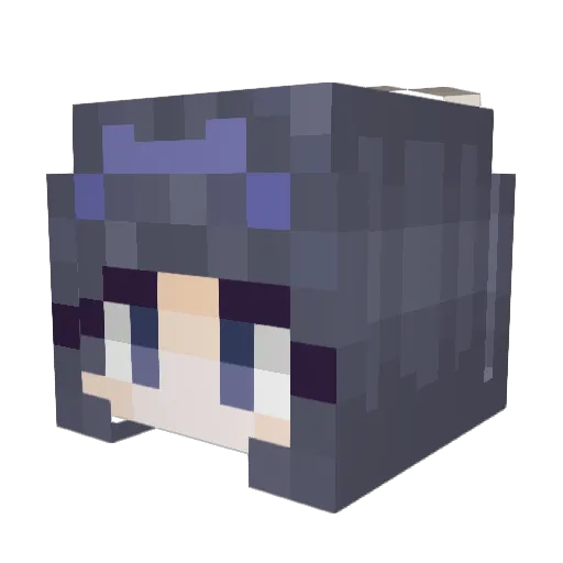UshioNoag Minecraft avatar head, 3D render