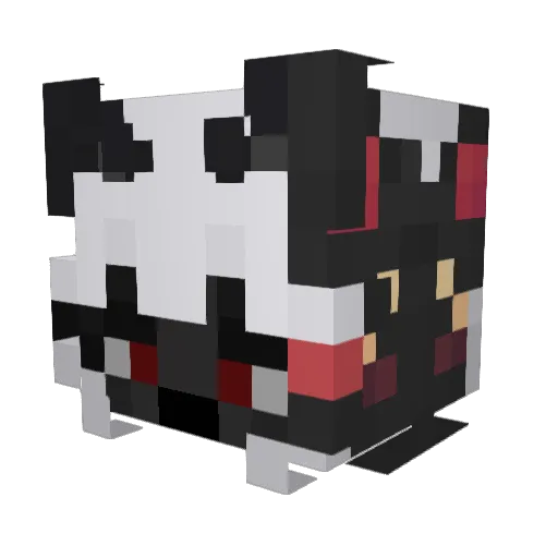 UshkaPaws Minecraft avatar head, 3D render