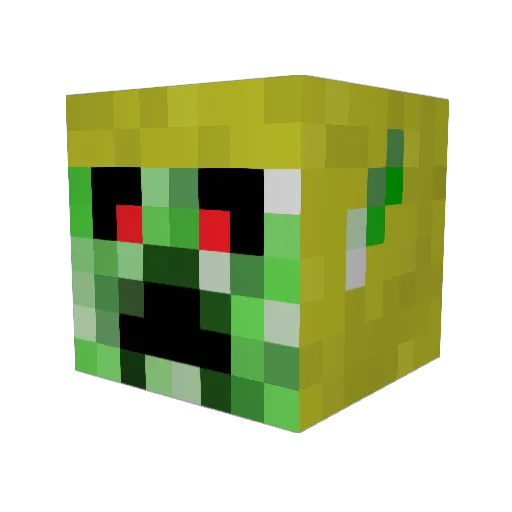 Usilight Minecraft avatar head, 3D render