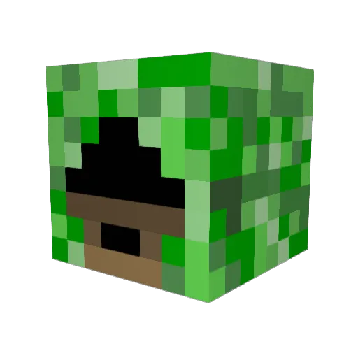 Usipeti Minecraft avatar head, 3D render