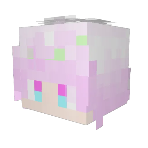 Usiro_Geist Minecraft avatar head, 3D render