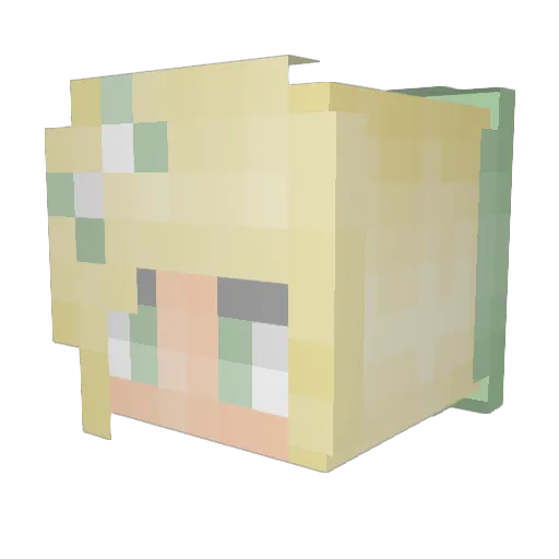 UsoTricky Minecraft avatar head, 3D render