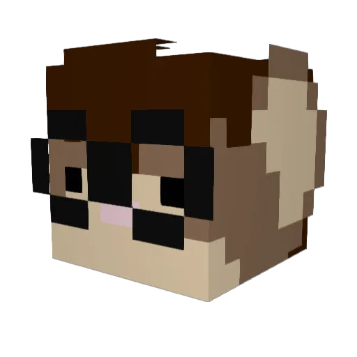 Usoa Minecraft avatar head, 3D render