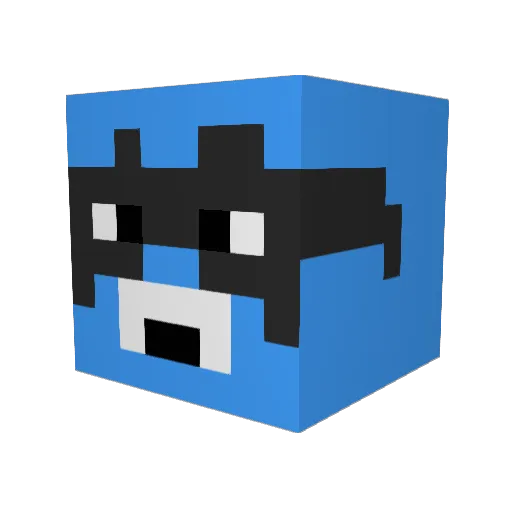 Usoff Minecraft avatar head, 3D render