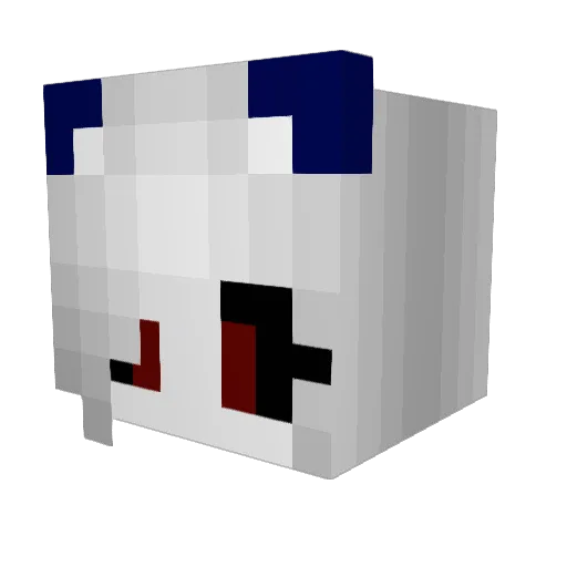 UsotsukiMiku Minecraft avatar head, 3D render