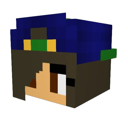 Uspaig Minecraft avatar head, 3D render