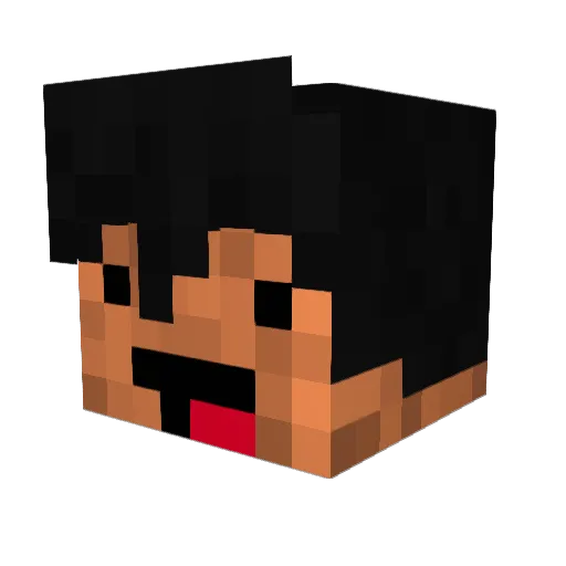 Ussiel Minecraft avatar head, 3D render