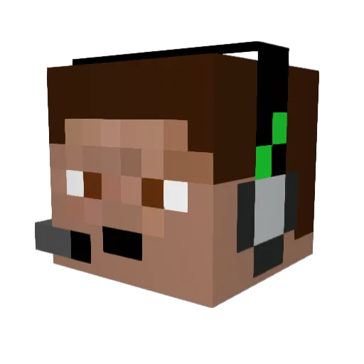 Ussmixa Minecraft avatar head, 3D render