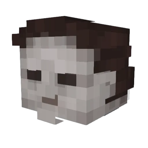 Ustimisho Minecraft avatar head, 3D render