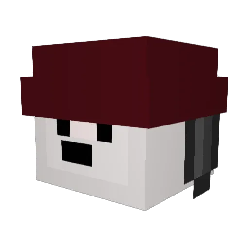 Ustk Minecraft avatar head, 3D render