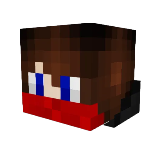 UsualDrew Minecraft avatar head, 3D render
