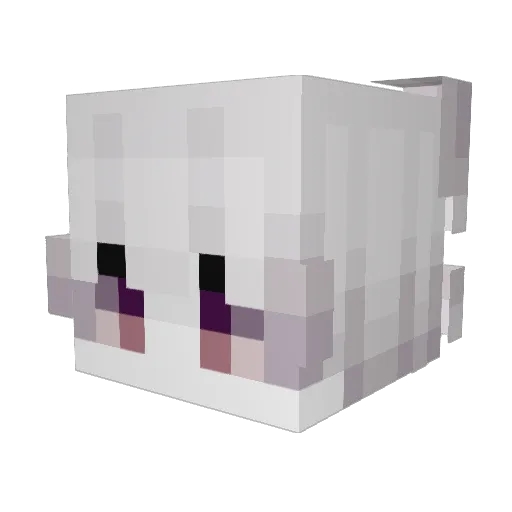 Usuaria Minecraft avatar head, 3D render