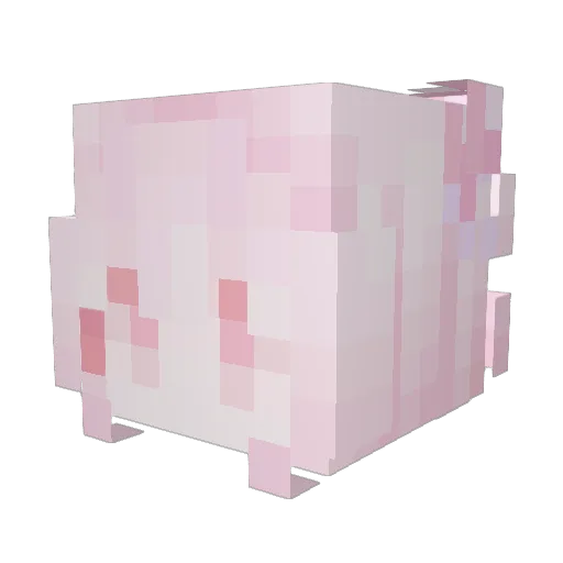 Usubeni_ga Minecraft avatar head, 3D render