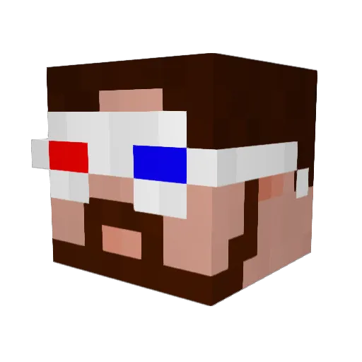 Usuki Minecraft avatar head, 3D render