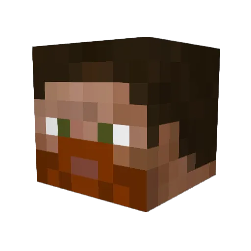 Usurpator Minecraft avatar head, 3D render