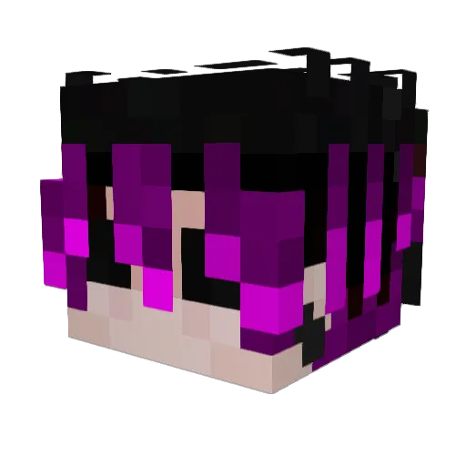 Uszattek Minecraft avatar head, 3D render
