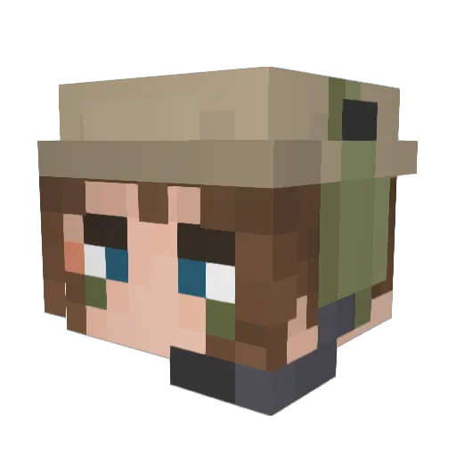 UtExile Minecraft avatar head, 3D render