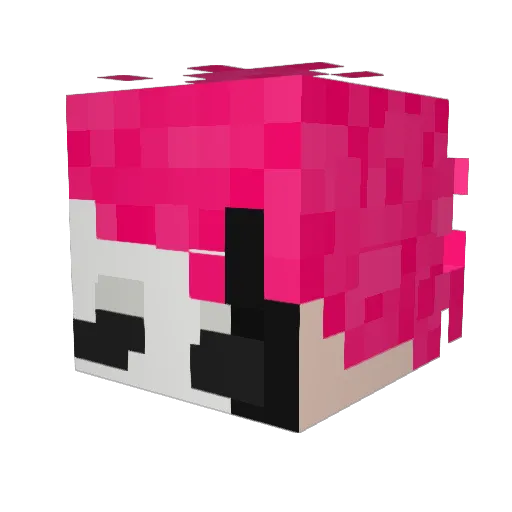 UtaKagetane Minecraft avatar head, 3D render