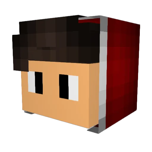 UtaTW Minecraft avatar head, 3D render