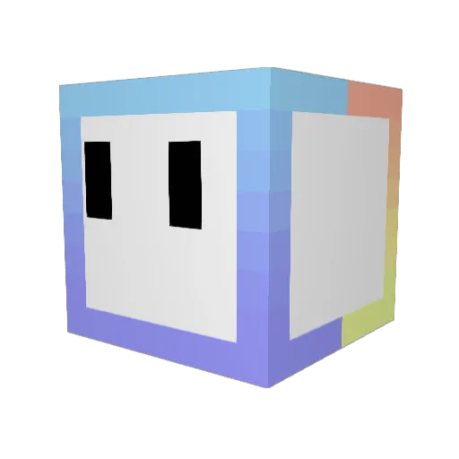 Uta_tec Minecraft avatar head, 3D render