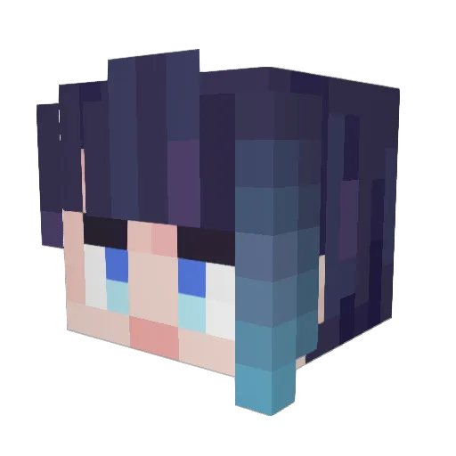 UtadaZoey Minecraft avatar head, 3D render
