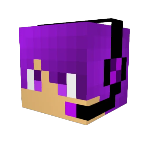 Utakka_YT Minecraft avatar head, 3D render