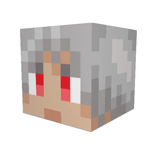 UtamaruT Minecraft avatar head, 3D render