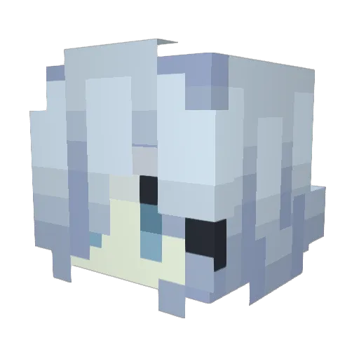 Utau_K_Nina Minecraft avatar head, 3D render