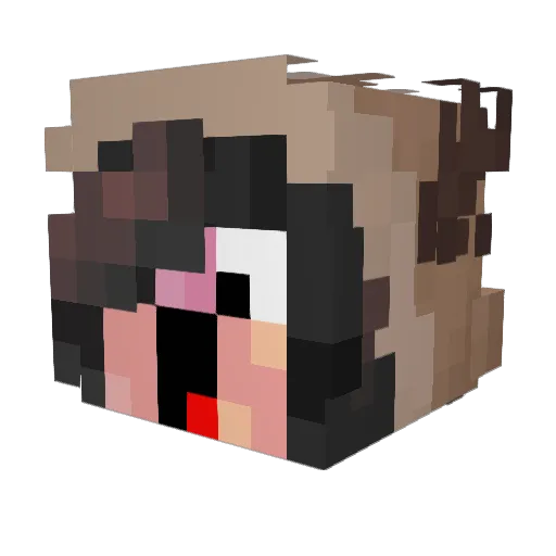 Utax3 Minecraft avatar head, 3D render