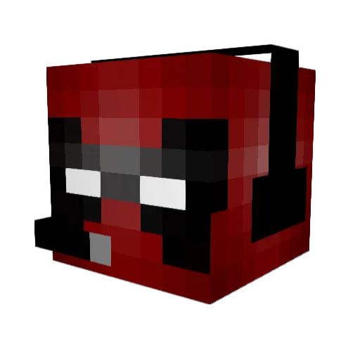 Uteca Minecraft avatar head, 3D render
